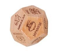 Dés de nuit pour couples - Jeu de dés de décision alimentaire amusant pour couple - Dîner en bois pour les rendez-vous romantiques, les anniversaires, Noël, la Saint-Valentin et les bas de Noël