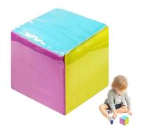 Dés de Poche carrés de 3, 9 Pouces, Cubes en Mousse Souple avec Poche Transparente à 6 côtés, Cubes d'apprentissage Bricolage, Jeu éducatif, dés pour l'enseignement