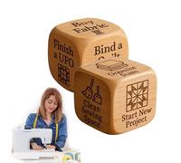 Dés de Quilting, dés de décision en Bois Faits à la Main, Outil de Motivation Amusant for Le Quilting et Cadeau Artisanal for Quilters, couturiers et Amateurs d'artisanat(2pcs)
