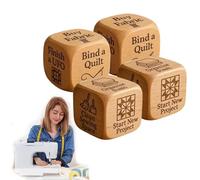 Dés de Quilting, dés de décision en Bois Faits à la Main, Outil de Motivation Amusant for Le Quilting et Cadeau Artisanal for Quilters, couturiers et Amateurs d'artisanat(4pcs)