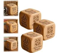 Dés De Quilting, Dés en Bois Faits Main, Dés À 6 Faces pour Le Quilting avec Tâches Gravées, Cadeau Amusant pour Les Amateurs De Quilting, De Couture Et D'artisanat (3pcs)