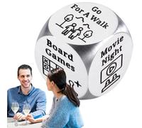 Dés de rendez-vous nocturnes : jeu de décision amusant pour les couples, jouet décisif romantique, design compact et | Idée cadeau créative et innovante pour la fête de la Saint-Valentin Entr