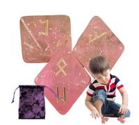 Dés de runes, dés de divination - Dés de prédiction d'apprentissage de l'astrologie à 8 faces pour adultes, dés de rune portables avec sac à cordon, jeu de dés polyédriques en résine,
