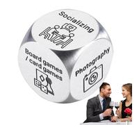 Dés de soirée de rendez-vous - Dés pour les choix, Dés pour les décisions de rencontres | Dés drôles de couple en acier inoxydable, dés drôles pour les décisions de rencontres,