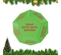 Dés d'échange de cadeaux - ABS 7,6 x 7,6 cm | Dés d'échange de jeux de Noël | Dés d'échange de bas de Noël pour les jeux de fête de vacances, le plaisir de la famille et les échanges de cadeaux de