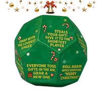 Dés d'échange de Cadeaux du Père Noël, Jeu de dés de Noël de 7,6 cm, 12 Faces différentes, Cadeau de Christmas idéal pour Hommes, Femmes et Amis