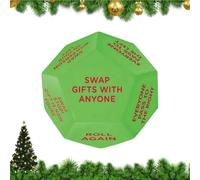 Dés D'Échange Père Noël 12 Faces Amusantes Hilarantes Festives Interactives | De Noël Échange Dés Pour Adultes Équipe Collègues Adolescents Réunion