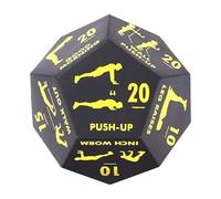 Dés d'entraînement pour l'exercice - Jeu d'équipement d'entraînement sportif à 12 faces pour cours de gym et aire de jeux, dés d'exercice de fitness en groupe pour la maison et le jardin, étui d'acces