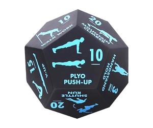 Dés d'entraînement pour l'exercice - Jeu d'équipement d'entraînement sportif à 12 faces pour cours de gym et aire de jeux, dés d'exercice de fitness en groupe pour la maison et le jardin, étui d'acces