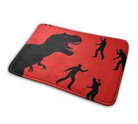 des Dinosaures Drôles Et Créatifs Mangent des Gens Rouges Paillasson Intérieur Absorbant Paillasson D'Entree Anti-Salissures Tapis De Douche pour Porte Salon Cuisine 40X60Cm