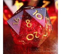 Dés DND Set 7 pièces Résine Polyédriques Sharp Edge Dice Faits à la Main pour Donjons D4 D6 D8 D10 D12 D20 D% Dragons MTG Ttrpg Pathfinder RPG Dés Jeu de Role avec Boîte Cadeau