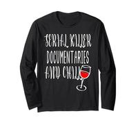 des documentaires sur Les tueurs en série et du vin Chill True Crime Lovers Manche Longue