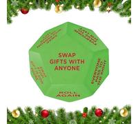 Dés Drôles d'Échange de Cadeaux | Accessoire de Noël pour Échange de Cadeaux,12 Faces Activités de Groupe pour Amis Famille Réunion Ados Adultes Fête
