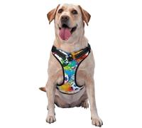des éclaboussures colorées Partout sur Le Ballon de Football,Harnais pour Animaux de Compagnie, Harnais réfléchissant réglable pour Chien,L