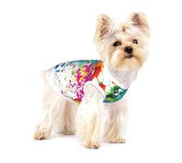 des éclaboussures colorées Partout sur Le Ballon de Football,T-Shirt sans Manches en Coton pour Animaux de Compagnie, Gilet Respirant, Extensible et Doux,M
