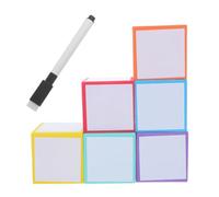 Dés Éducatifs Inscriptibles en Mousse EVA 5cm, Cubes à Six Faces | Stickers Effaçables à Sec, Stylo Inclus, pour Classe, Jeux de Maths, Clubs D'apprentissage