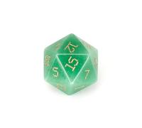 Dés en aventurine verte - Dés en pierre précieuse sculptés à la main D4 D6 D8 D10 D12 D20 en centile ou 7 pièces polyédriques pour RPG DND et table (D20Face)