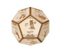 Dés en Bois À 12 Faces avec Symboles Astrologiques Roulement en Douceur pour Le Jeu Éducatif Et Les Événements Sociaux Dés De Jeu Astrologiques À Collectionner