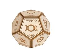 Dés en Bois À 12 Faces avec Symboles Astrologiques Roulement en Douceur pour Le Jeu Éducatif Et Les Événements Sociaux Dés De Jeu Astrologiques À Collectionner