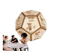 Dés En Bois à 12 Faces, Jeu De Dés Polyhydriques Pour Jeux Amusants Et Décisions, Jeu De Société Pour Voyage Rendez-vous Maison Université Dortoir