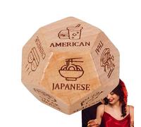 Dés en bois amusants pour les rendez-vous galants - Dés amusants pour couple - Dicce de date - Outils de décision alimentaire | Dés de dîner, dés de rendez-vous en bois pour anniversaire, Noël