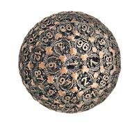 Dés en métal D100-50 mm 100 Faces polyédriques, dés Multi-Faces | Sac en Velours pour donjons Dragons D & D, Jeu de rôle, Jeu de RPG de Table, Accessoire de Collection, Outil de