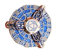 Dés en métal, dés uniques - Jeu de dragon portable polyédrique - Jouets en alliage de zinc, roue d'engrenage, roulette pour le jeu de société