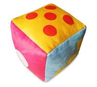 Dés en Mousse, 6 x 6 x dés géants en Peluche Douce avec Cloche intégrée, numéro de Dessin animé Mignon, Mousse de Couleur vive pour Jeu en Classe, Collection Jouets pour Enfants, accessoi