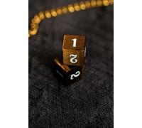 Dés en pierre semi-précieuse - Lot de deux dés en pierre œil de tigre de 15 mm D6, dés de collection pour adultes de 14 ans et plus