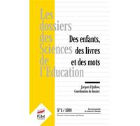 Des enfants des livres et des mots dossiers des sciences de l'éducation 1 Tome 99 -9 - Collectif - Presses Universitaires Du Midi - broché - Livre