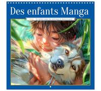 Des enfants Manga - En action avec les animaux et dans le sport (Calendrier mural carré 2026 30x30 cm) Calendrier double avec une page pour vos prises de notes: Des scènes de Manga amusantes