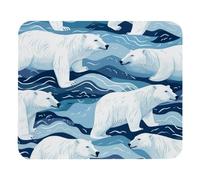 des Essaims d'ours Polaires Blancs comme Neige Tapis De Souris Gaming Petit Mousepad Résistant À Usure Mouse Pad pour Voyage Bureau Ordinateur 25X30Cm