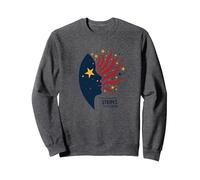 des étoiles dans Mes Yeux, des Rayures sur Mon Esprit Sweatshirt, Unisexe pour Adultes, Chiné Foncé, M