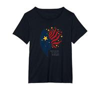 des étoiles dans Mes Yeux, des Rayures sur Mon Esprit T-Shirt, Femme Grandes Tailles, Noir, 1X