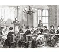 Des étudiantes assistent à une conférence dans la salle de conférence générale du Medical College for Women on East Twelfth Street et Second Avenue New York USA. Après une illustration d'une édition