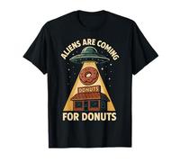 des extraterrestres arrivent pour Donuts Funny UFO T-Shirt
