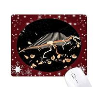 des fossiles de dinosaure grass os tapis de souris en hiver flocon de neige