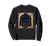 des garçons Pirates nés pour Piller Une Chasse au trésor aventureuse Sweatshirt, Unisexe pour Adultes, Noir, L