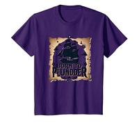 des garçons Pirates nés pour Piller Une Chasse au trésor aventureuse T-Shirt, Enfant, Violet, 6 Ans