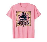 des garçons Pirates nés pour Piller Une Chasse au trésor aventureuse T-Shirt, Homme, Rose, 3XL