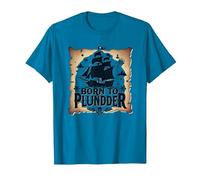 des garçons Pirates nés pour Piller Une Chasse au trésor aventureuse T-Shirt, Homme, Saphir, 3XL
