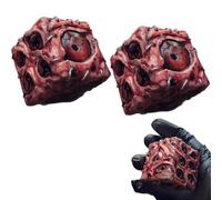 Dés Œil du Destin Faits Main, dés Œil du Destin Uniques avec Un Motif réaliste représentant la Pointe du dé, dés de Jeu Gothique Sombre pour Jeux de rôle et décoration d'halloween (#2 PCS)