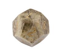 Dés jaspe océan - Dés en pierre précieuse sculptés à la main D4 D6 D8 D10 D12 D20 en centile ou 7 pièces polyédriques pour jeux de rôle DND et de table (D12Face)