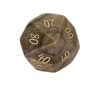 Dés jaspe océan - Dés sculptés à la main en pierre précieuse D4 D6 D8 D10 D12 D20 ou polyédriques pour jeux de rôle DND et de table (D00Face)