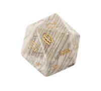 Dés jaspe océan - Dés sculptés à la main en pierre précieuse D4 D6 D8 D10 D12 D20 ou polyédriques pour jeux de rôle DND et de table (D20Face)