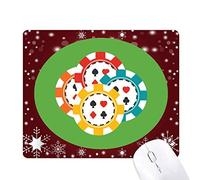 des jetons de casino multicolore illustration tapis de souris en hiver flocon de neige