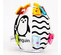des Jouets à Poussette Noire et Blanc Doux avec des Accessoires Riches, des Jouets en Peluche à Haute Résilience pour Les Bébés de 0 à 1-1 (Ovale)