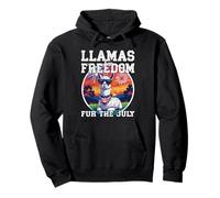 DES LAMAS POUR LA LIBERTÉ, FOURRURE, UN LAMA PATRIOTIQUE ET DRÔLE DE QUATRIÈME ANNÉE Sweat à Capuche