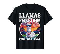 DES LAMAS POUR LA LIBERTÉ, FOURRURE, UN LAMA PATRIOTIQUE ET DRÔLE DE QUATRIÈME ANNÉE T-Shirt