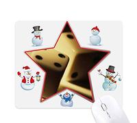 dés le jeu points photo le bonhomme de neige étoile tapis de souris